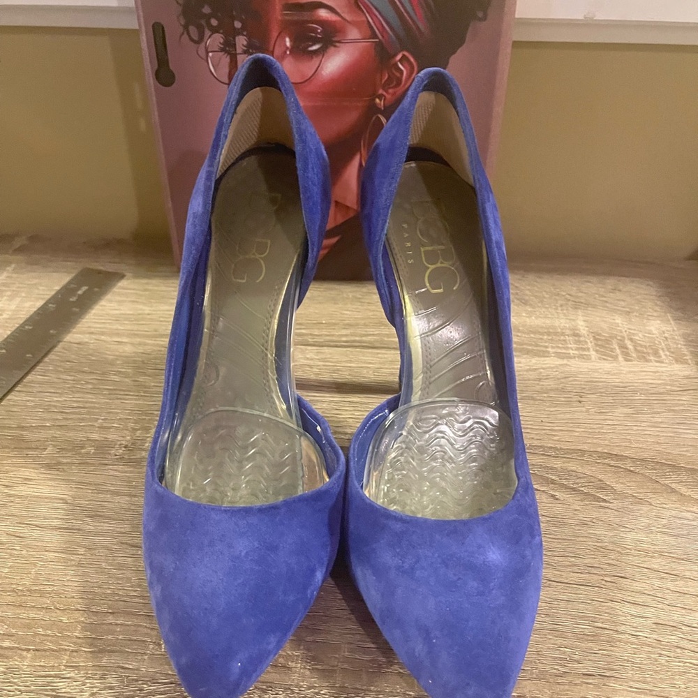 Blue Suede Women's Heels